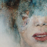 Oil painting When Time Covered My Eyes I by Libuse Labik