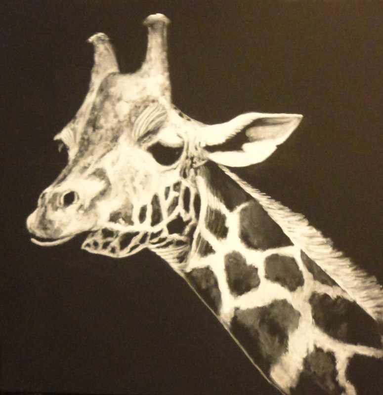 Acrylic painting Giraffe by Elizabeth Mercer