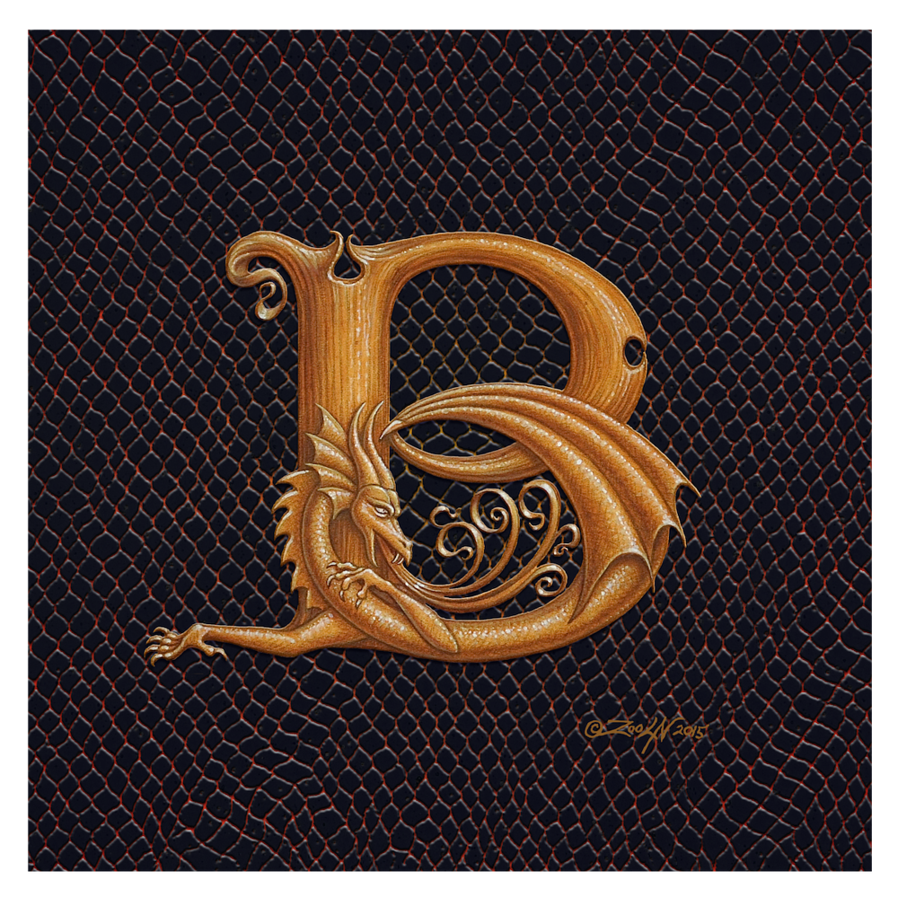 dragon　Letter chinese dragon scale alphabet letter Z | Upper-case font on