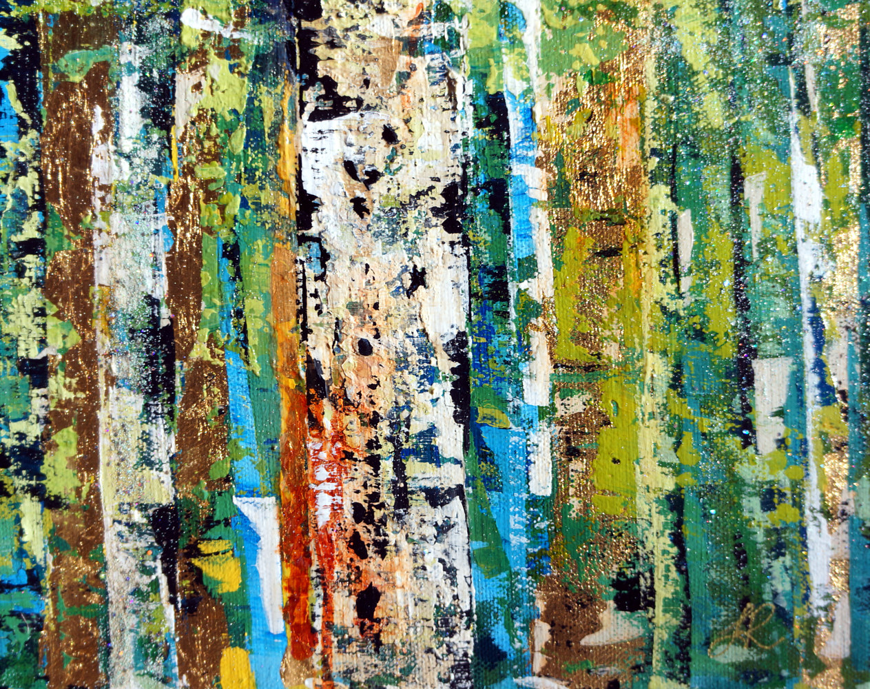 Acrylic painting Summer Forest by linda richardi