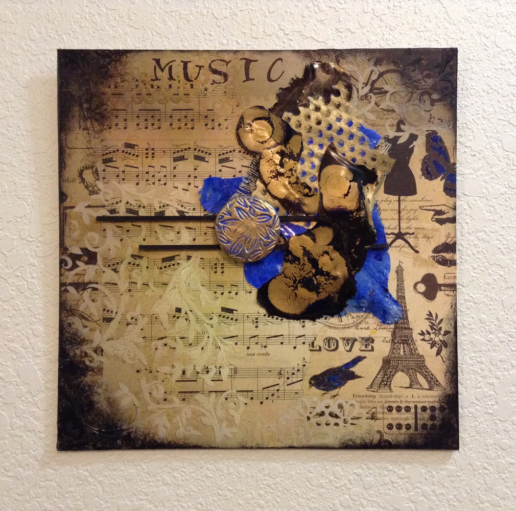 Acrylic painting Blue Note by Linda Cohen