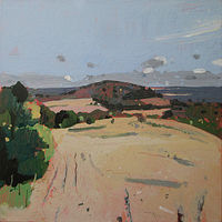Acrylic painting October High Ground by Harry Stooshinoff