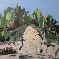 Acrylic painting White Cliffs, Indian Summer by Harry Stooshinoff