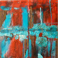 Mixed-media artwork Number 101416 by Steve Latimer
