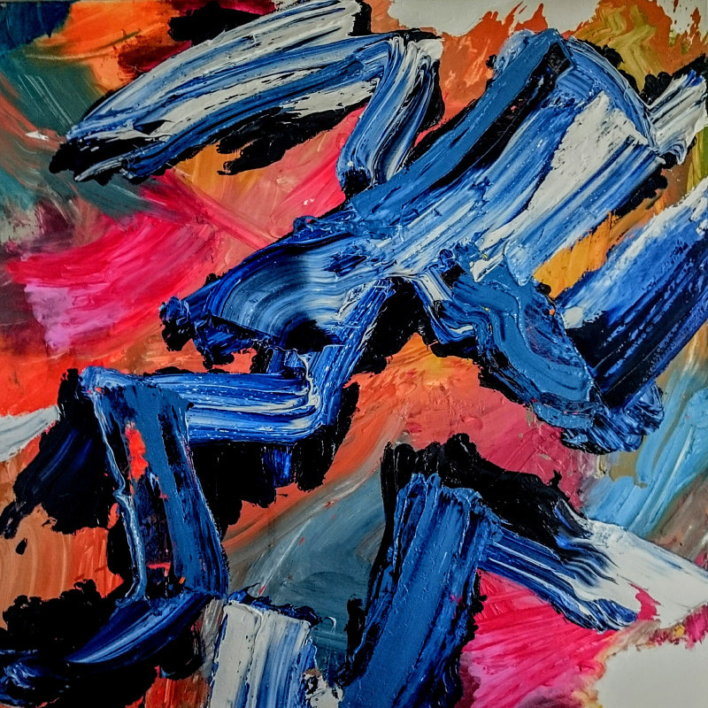Oil painting Bluefire by Jude Hotchkiss