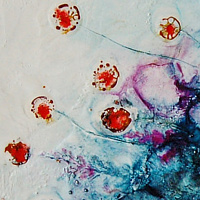Mixed-media artwork Unknown Is Hatching I by Libuse Labik