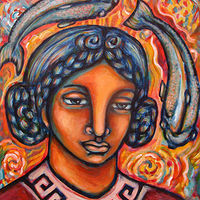 Acrylic painting Water Guardian II by Emily K. Grieves