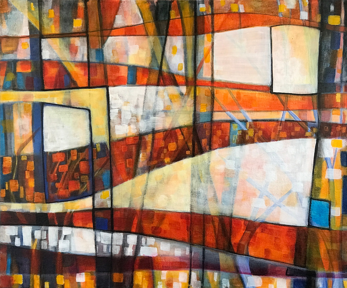 Acrylic painting Around the corner by Karen Holland