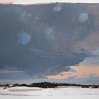 Acrylic painting Wedge at Dusk by Harry Stooshinoff