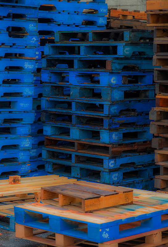&quot;Blue Pallets&quot; by Hunter Madsen