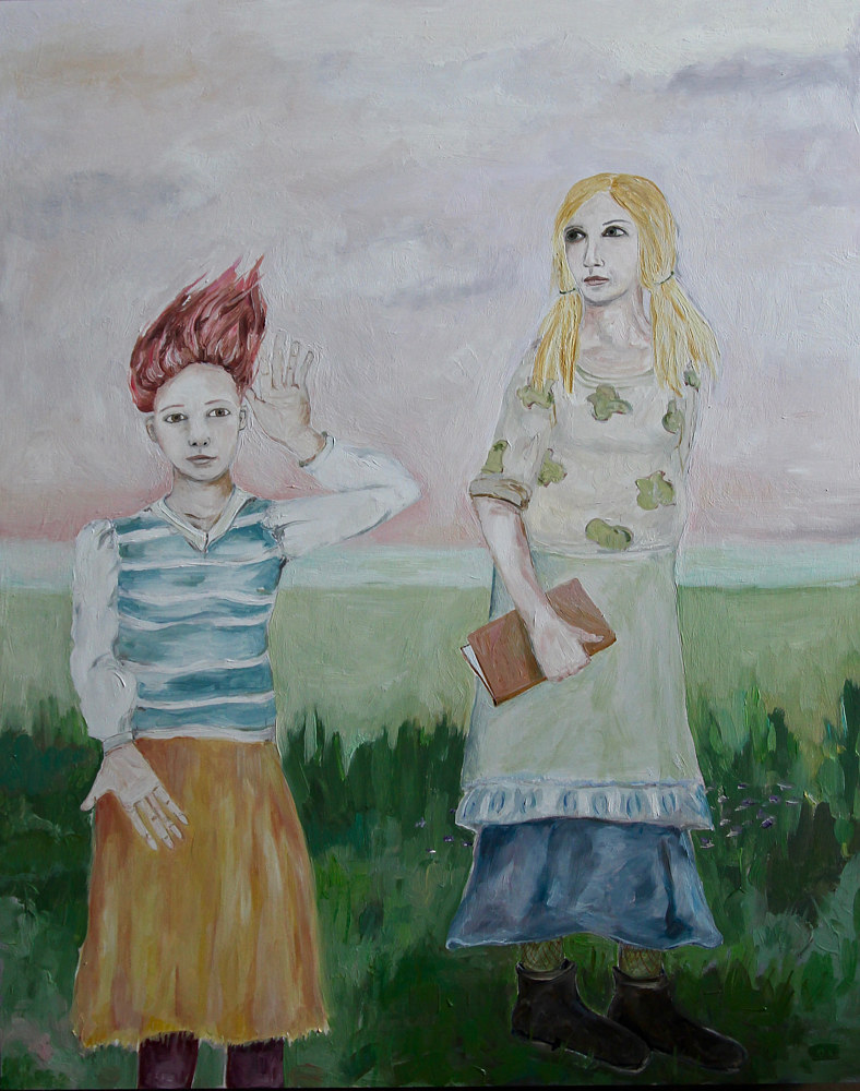 Oil painting wildflower by Katherine Bennett