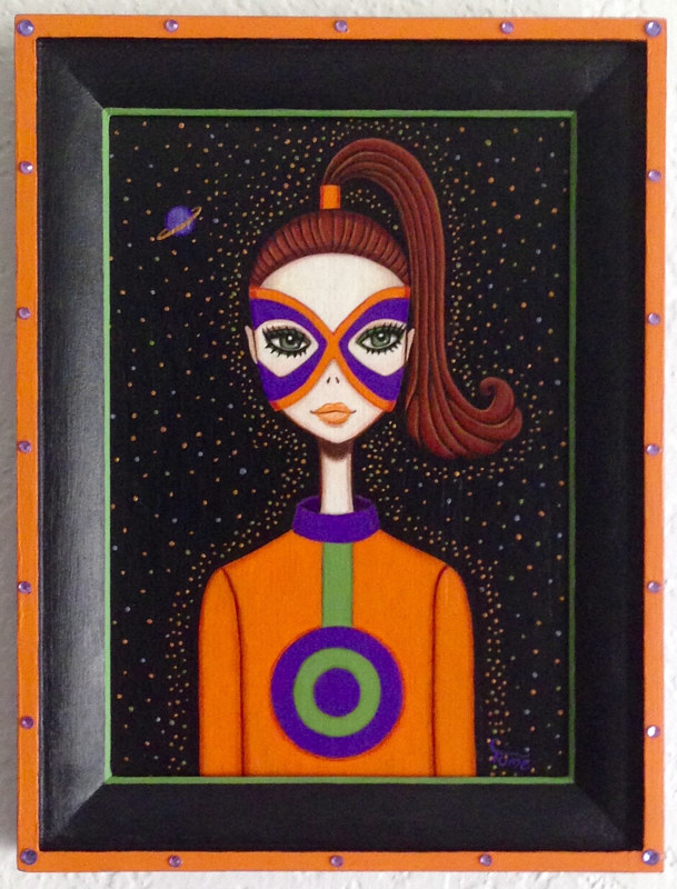 Acrylic painting Space Cadet by Yumi Knight