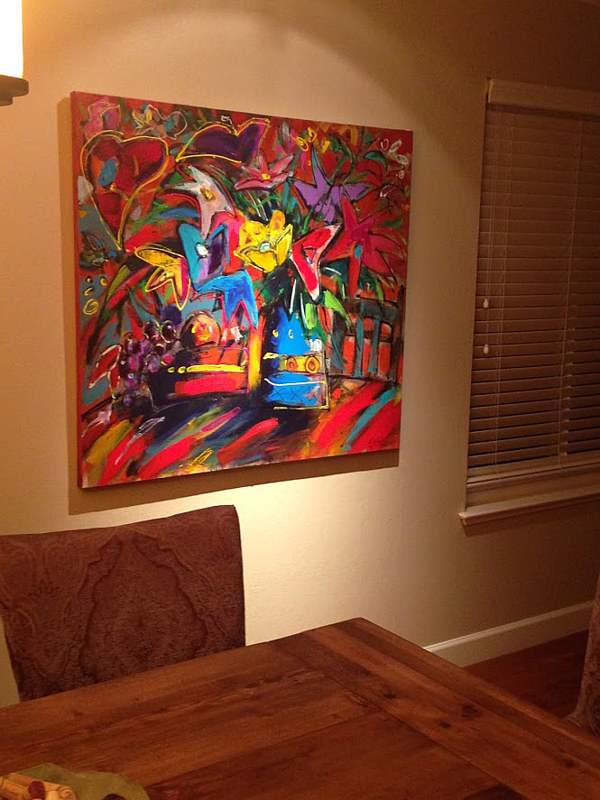 Paintings in Walnut Creek collectors home