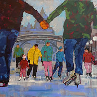 Sunday Skate   Acrylic 24x36 2017 by Brian Buckrell