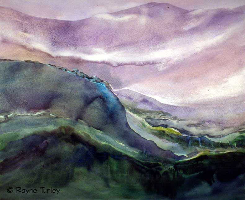 Rayne Tunley, "A Delphic Gaia", 36in x 48in, Watercolour by Rayne Tunley