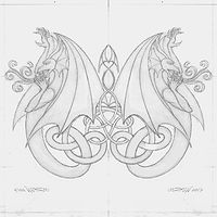 Dracoserific letter W, 7.20 by Sue Ellen Brown