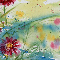 Watercolor Fushia by Wanda Hawse