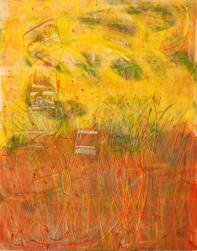 Amy Kaufman, Dreamshine, unique monotype, 26w x 30.5h  sold by Amy Kaufman