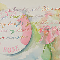 Watercolor heart just like a wheel by James Dougan