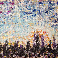 Acrylic painting cityscape.unititled by Jeffrey Newman