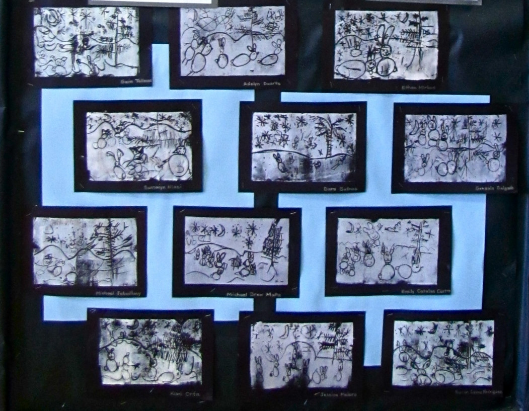 Adams School Arts Festival 2011 - Grade K Printmaking Exhibit by Linnie Aikens Lindsay