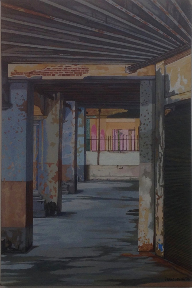 Acrylic painting Columns and Colours by Isaac Lewis
