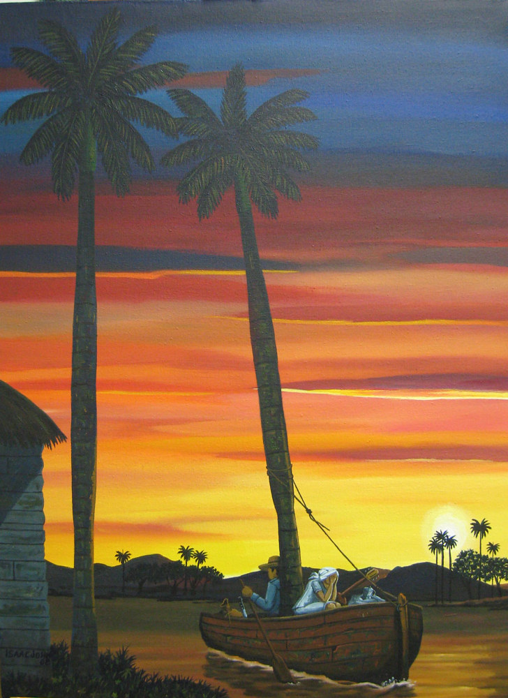 Acrylic painting Last Sunset at Home by Isaac Lewis