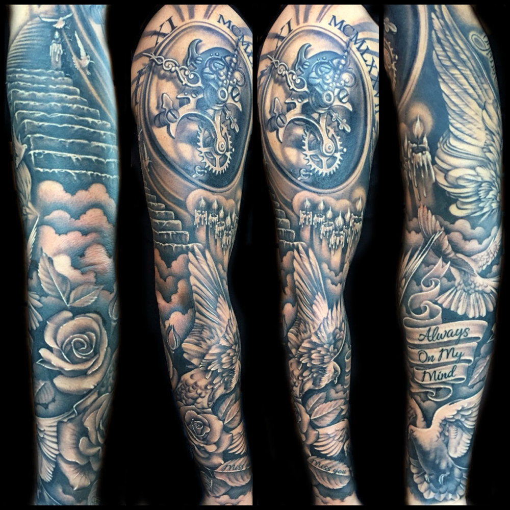 Memorial Sleeve Tattoo Designs