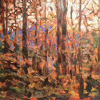 Oil painting Through the Trees by Edward Miller
