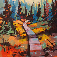 Thanksgiving Colours   Acrylic 12x12 2017 by Brian Buckrell