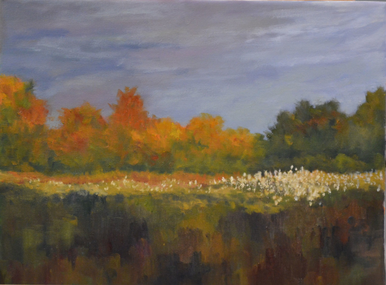 Oil painting Vulnerable - oil on canvas, 12 x 16- 3-0118 by Patricia Savoie