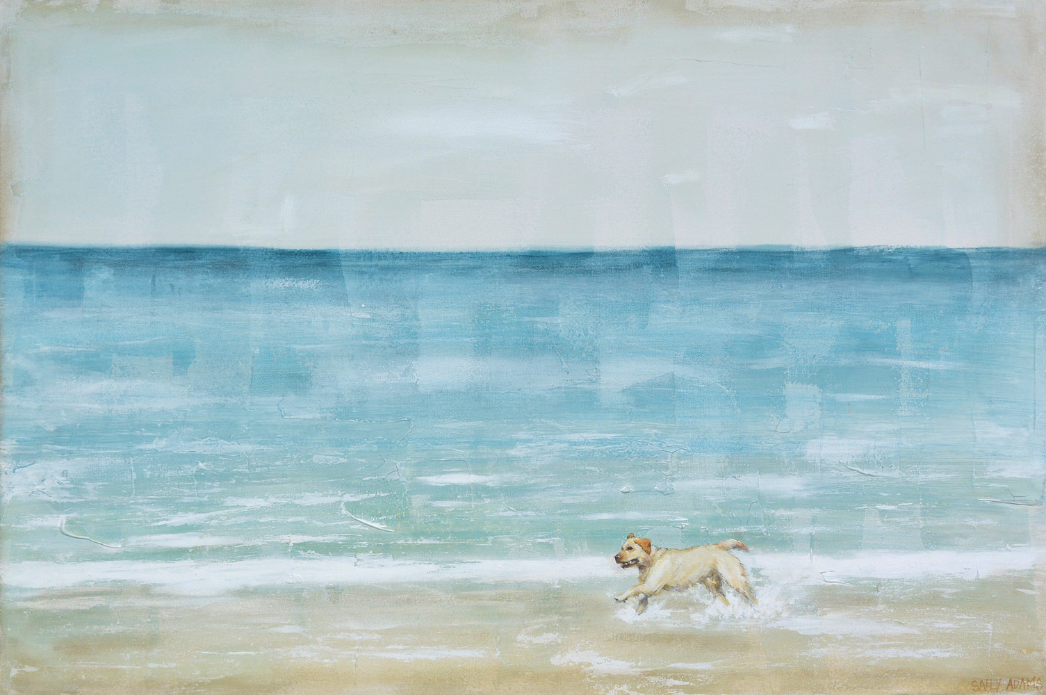 Acrylic painting Splash by Sally Adams