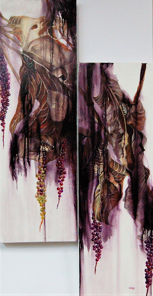 Oil painting Time Changes II by Libuse Labik