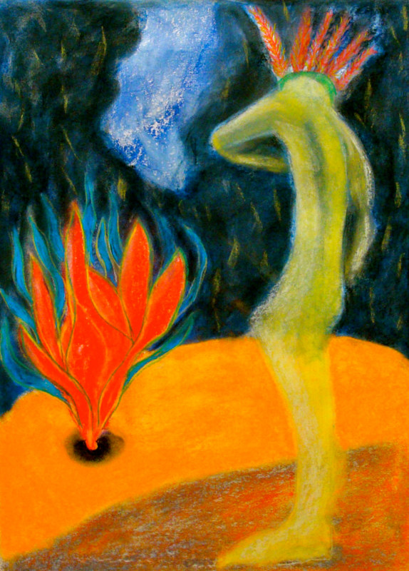 Drawing The Burning-Bush by John Clinock