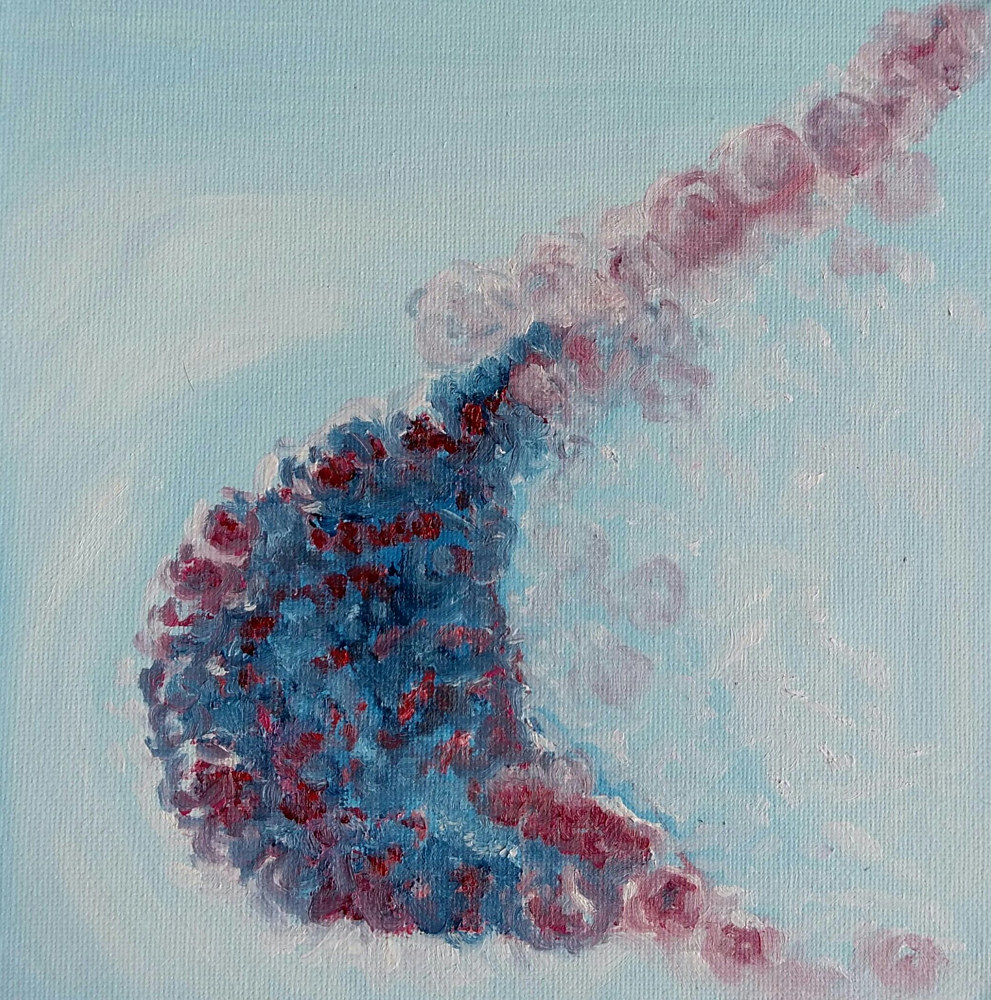 Oil painting A Pinch of Pink by Gwenda  Branjerdporn