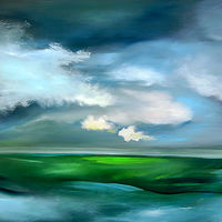 Oil painting Last Light before Storm by Svetlana Barker