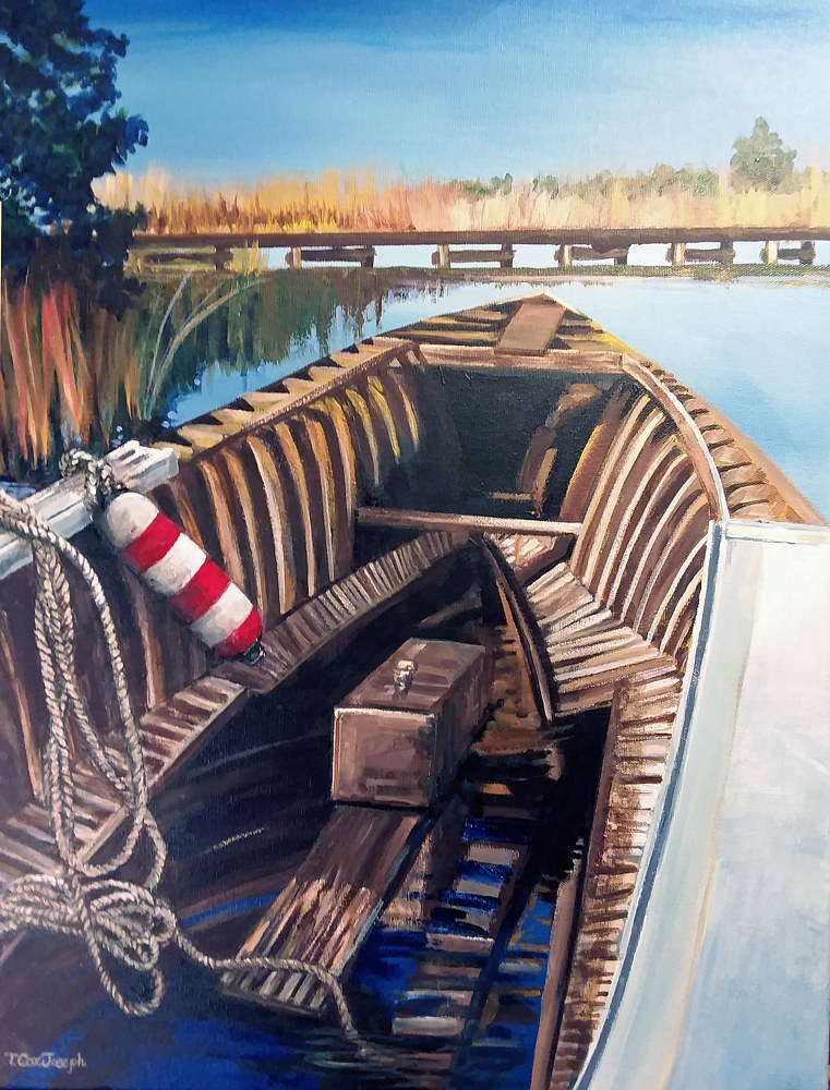 Deep Creek Hull with Ropes and Buoy by Terry Joseph