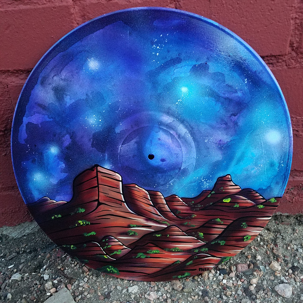 Painting Night Desert  by Isaac Carpenter