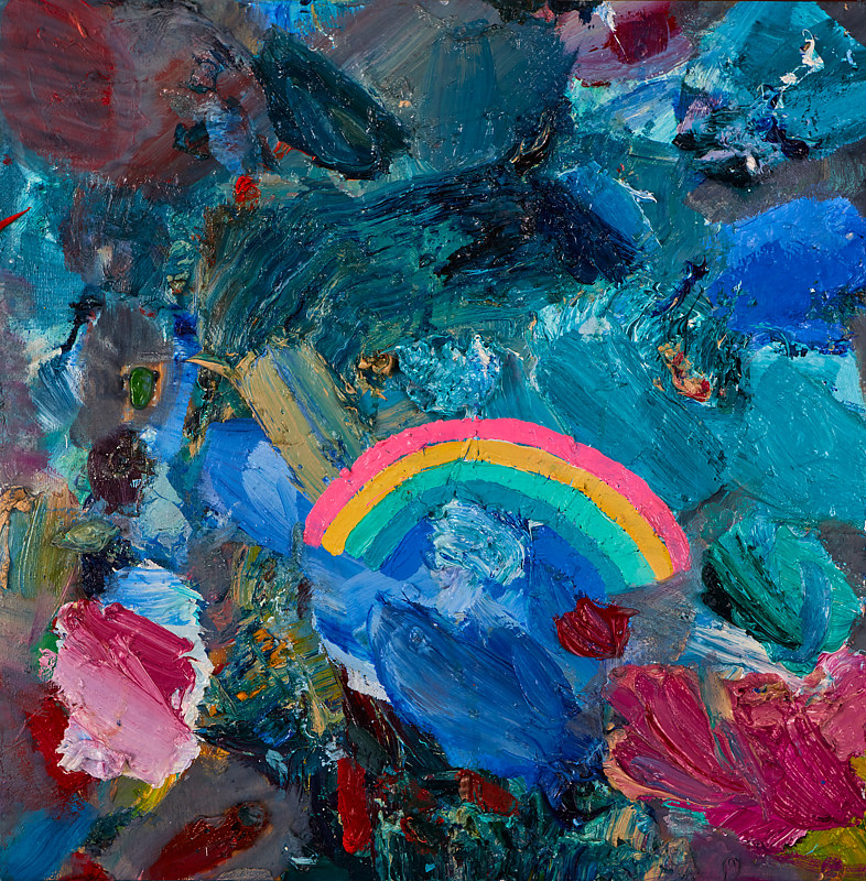 Oil painting Eternal Optimist by Julie Gladstone