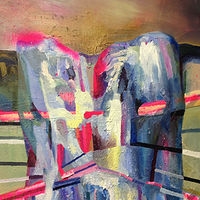 Oil painting Drive-By Waterfall by Julie Gladstone