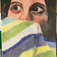Oil painting The Eyes Have It by Barbara Naeser