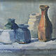 Still Life With Burnt Orange Vase, oil on board, 16&quot;x20&quot; by Susan Horn