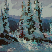 Winter Colours Acrylic oc 18x24 2010 by Brian Buckrell