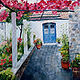 Oil painting Blue Door by Kathleen Gross