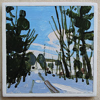 Acrylic painting Home Lane by Harry Stooshinoff