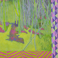 Acrylic painting Long Walk to the Store by Linda Henningson
