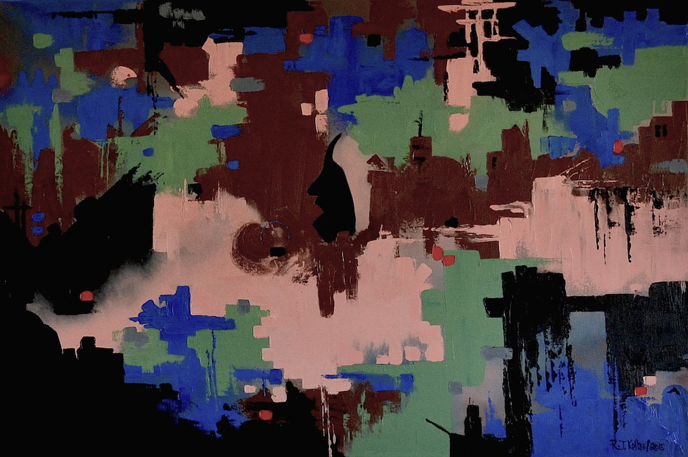 Oil painting The Whistleblower by Jeanne Kollee