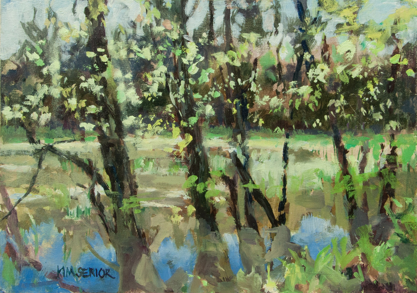 Oil painting "Spring Laplatte Marsh" by Kimberley Senior