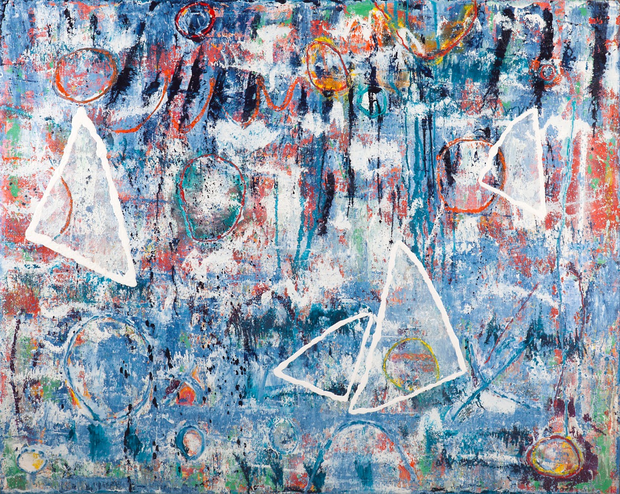 Acrylic painting Rough Seas  #11012013    48x60 by Edward Bock