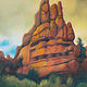 Oil painting Fire On The Mountain by Raymond Noesen